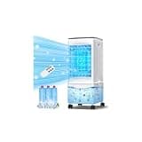 Portable Air Conditioners, 2.5 Gal Evaporative Cooling Fans that Blow Cold Air, 3 Speeds Portable AC Unit, Quiet Swamp Cooler w/Timer & Remote, Windowless Air Conditioner for Bedroom Office Garage