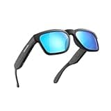 OhO Smart Glasses,Polarized Sunglasses with Bluetooth Speaker,Athletic/Outdoor UV Protection and Voice Control,Unisex(Mirror Blue Lens)