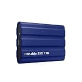 External Hard Drive1TB,Ultra Slim External SSD, Portable Solid State Hard Drive Compatible with Windows PC, Mac, Laptop Blue-A