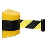 Retractable Belt Barrier with Magnetic Wall Mount, Durable Steel Case, 3M Crowd Control Tape Queue Dividers for Events, Public Spaces Crowd Management