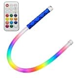 Flexible RGB LED Light Wand with Remote, 27in Bendable Silicone Light Stick, 366 Modes, USB-C Rechargeable Color Changing Stage Light for Concert, Party, DJ Performance