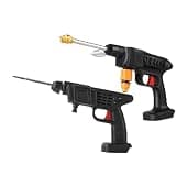 SWLBNQOUJ Updated Design Wireless High Pressure Car Wash Water Gun Car Washer Self Priming Sustain 300W for Auto Home Garden Cleaning Car Washing(TypeA No Battery)