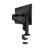 NYTFHMS Monitor Stand Column Type Monitor Stand Arm 15"-32" Single Monitor Desk Mount with Lifting Chute Black Aluminum Alloy Monitor Mount Stand, Holds Up to 22Lbs Tv Stands