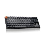 Keychron K8 Tenkeyless Wireless Mechanical Keyboard for Mac, White Backlight, Bluetooth, Multitasking, Type-C Wired Gaming Keyboard for Windows with Brown Switch