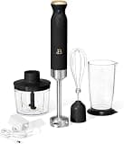2-Speed Immersion Blender with Chopper by Drew Barrymore (Black Sesame)