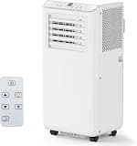 8,000 BTU Portable Air Conditioner – Compact 3-in-1 AC Unit with Cooling, Dehumidifier & Fan Modes, Remote Control, Easy-Install Window Kit Included – Cools Rooms Up to 350 Sq.Ft – White