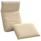 KMUNGDWG Folding Sun Lounger Beige Oxford Fabric 100% Polyester Metal Frame, Adjustable Backrest Outdoor Sun Lounger for Poolside Balcony Garden, Lightweight Portable