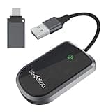 LC-dolida Wireless CarPlay Adapter for Apple -Convert Wired to Wireless Adapter Dongle Cars, Plug and Play for iOS 10+&Cars 2017(Black)