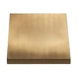 Sloped Brass Range Hood Island Mount 36'' W,36'' H, 27'' D CT Copper Tailor Custom Handmade Metal Kitchen Vent Hood, With 4-Speed Exhaust Fan & LED Light,BSRH-11