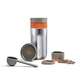 WACACO Pipamoka Portable Coffee Maker, Coffee brewer, All-in-one Vacuum Pressured,Insulated Travel Mug, Hand Powered and Filter Pressure Brewer, Stainless Steel Thermo Cup, 10 fl oz