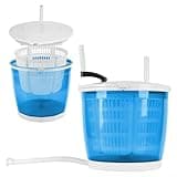 SaftSpzre Portable Washing Machine Hand Crank - 2-in-1 Mini Washer & Spin Dryer, Non Electric Manual Hand Clothes Washer, Compact Laundry For Camping Travel Dorm RV Sky Blue