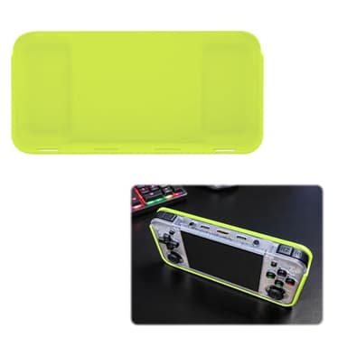 Protective Case Compatible with ANBERNIC RG35XX H Handheld Console, Ergonomic Grip Shell, Lightweight Scratch-Resistant Cover for Retro Gaming (Green)