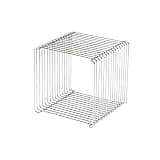 CFGH6FDF Home Creative Stainless Steel Geometric Lines Bookshelf Multipurpose Metal Storage Rack Freestanding Book Shelf