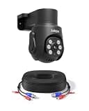 Anlapus 4K 8MP TVI CCTV Home Surveillance Dome PT Camera, Wired Add-on Camera with 360° pan and 140° tilt, 80ft IR Night Vision, IP66 Weatherproof, Included 100ft 4K BNC Video Power Cable
