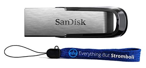 SanDisk 3.0 Ultra Flair USB Type A 128GB Flash Drive Compatible with Laptops and Personal Computers -SDCZ73-128G-G46- Bundle with (1) Everything But Stromboli Lanyard