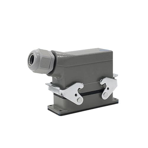 Rectangular Heavy Duty Connector HDC-HE4 6 10 16 20 24 32 48 Core Pin 16A Waterproof Aviation Plug Top and Side Line Connector(16 core lateral line)