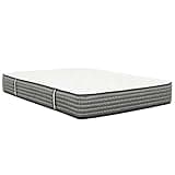 Benjara Che Queen Size Mattress, Pocket Coil Springs, Cool Gel Memory Foam, White and Gray