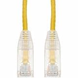 AddOn ADD-7FSLCAT6-YW 7 ft. CAT 6 28 AWG Slim PVC Snaggles Clear Ethernet Cable, Yellow