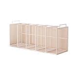 WANGHAI2024M Bookcases Office Five Grids Iron Bookshelf, Tabletop File Storage Rack for Home Dormitory