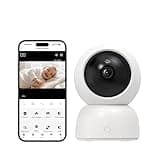 Aurumbach 4MP 2K Indoor Security Camera, 360° PTZ Pet Camera with Phone App, Dual-Band WiFi 2.4G/5G, Baby Monitor with Person/Pet/Cry Detection, Night Vision, AI Motion Tracking, One Touch 2-Way Talk