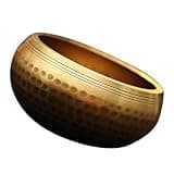 FRCOLOR Handmade Copper Material Golden Color Tibetan Singing Bowl Set with Deep Tones and Sound with Wood and Leather Accessories for Meditation and Relaxation Meditation Gift