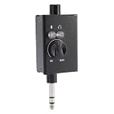 EBTOOLS Mobile Phone Sound Converter, 6.35MM Interface, Plug and Play Audio Interface with Headphone Monitoring Volume Control for Live Streaming Karaoke Recording