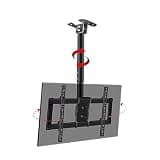 UIYTJRT Ceiling TV Mount - Adjustable Ceiling TV Mount Bracket, LCD TV 360 Degree Rotating Frame Stand, Fits 37-85inch TVs, Max 600x400mm, with Loading 176 Lbs,