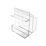 VHDY85KA Bookcase Minimalist Transparent Acrylic Small Bookshelf Student Storage Box Office Supplies Organizer Shelves