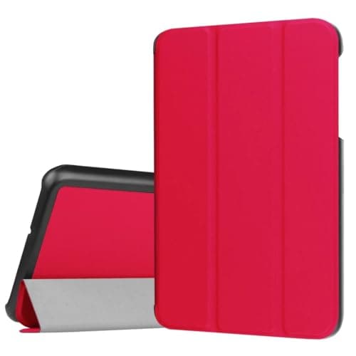 SZLONKOU Tablet Cover for Samsung Galaxy Tab J 7.0 LTE SM-T285YZ/YD,Ultra Slim Folio Stand Lightweight Leather Case for Samsung Galaxy Tab J 7.0 SM-T285YZ SM-T285YD 7" (Red)