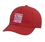 Men's Women Light Purple Bar is High Over Here Graphic Adjustable Printed Baseball Hat, Red