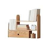 WANGHAI2024M Bookcases Nordic Minimalist Adjustable Bookshelf with Drawer Expandable Wooden Desk Organiser