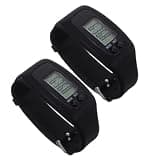 KICHOUSE 2pcs Silicone Pedometer Watch Fitness Tracker Wristbands for Men Women with Steps Counting and Portable Design for Everyday Use and Outdoor Activities