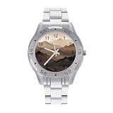 NTVOWPZO Three-Hand Analog Stainless Steel Watches for Men Easy Reader