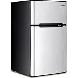 Pemberly Row Refrigerator Small Freezer Cooler Fridge Compact 3.2 cu ft. Unit