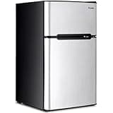 Pemberly Row Refrigerator Small Freezer Cooler Fridge Compact 3.2 cu ft. Unit
