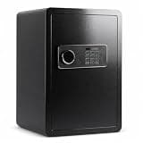 1.7 Cu.ft Home Safe Box with Digital Keypad & Emergency Keys, Heavy Duty Steel Security Safe with 4.0mm Anti-Pry Solid Door & 1.5mm Thickened Body, for Cash Jewelry Documents, 13.8"W x 12.2"D x 19.7"H