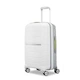 Samsonite Freeform Hardside Carry-On Luggage with Spinner Wheels - Hardshell Suitcase - TSA, Airline-Approved - Expandable Hard Shell, Smooth Rolling Wheels for Lightweight Travel - White/Grey