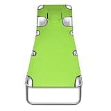 POUFGDR Folding Sun Lounger with Adjustable Backrest, Powder-Coated Steel Frame, Includes Cushions for Garden Beach