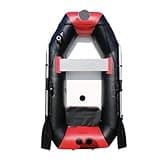 2 Person PVC Fishing Boat 2M Inflatable Kayak Wear-Resistant Canoe Waterplay Craft with Accessories(BlackRed)