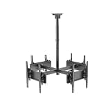 UIYTJRT Adjustable Ceiling TV Mount Bracket, Ceiling TV Mount, 4 Side TV Hanger TV Ceiling Mount Bracket,TV Mount Bracket Fits 32-50 Inch LCD LED 4K TVs, Flat Screen Display, 400x400mm,