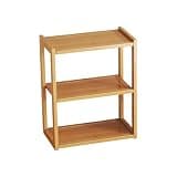 hezhuhe2258 Book Shelf Home Simple Desktop Small Bookshelf 3-Tier Bamboo Open Storage Rack