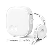 XenGro Mini Label Maker Machine with Tape AH-P05, Portable Bluetooth Mini Label Printer, Wireless Thermal Label Maker, Waterproof & Rechargeable, Built-in Cutter, for Home, Office, Kitchen – White