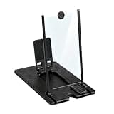 Phone Screen Magnifier | Folding Smartphone Stand with Wireless Remote | 3D HD Phone Magnifying Screen | for Movie TV Game Video Entertainment Viewing