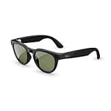 Ray-Ban Meta (Gen 2), Headliner Low Bridge Fit, Shiny Black | Smart AI Glasses for Men, Women — 2x Battery Life — 3K Ultra HD Resolution — 12 MP Ultra-Wide Camera, Audio, Video — Green Lenses