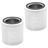 AXGSRV 2 Pack H7126 Air Filters, Replacement for H7126 Mini Air Purifier, 3-in-1 H13 True HEPA Filter with Activated Carbon