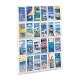 Clear Literature Rack - 30in.x2in.x41in. - 24 Pamphlet Pockets - Break-Resistant Design