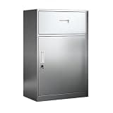 Stainless Steel File Cabinet with Lock, Under Desk Mobile File Cabinet Home Office Storage Cabinets, Heavy Duty Garage Tool Chest Cabinet Metal Medicine Cabinet, Anti-tilt Structure