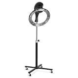 BarberPub Orbiting Hair Dryer Processor with Adjustable Height & Smart Control Panel, 1100W Salon Hair Care Stand Station with Rolling Base for Hairstylist HDP01 (Black)