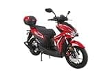 HHH SPIDER 200 EFI Street Moped Adult 200cc Scooter Motorcycle Fully Automatic Deluxe Motorscooter for adult (RED)