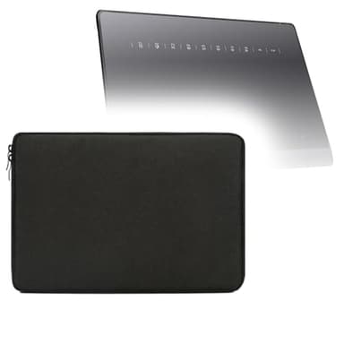 BoxWave Case Compatible with DIGIDRAW TW410 Drawing Tablet - QuickZip PlushSuit, Dual Zipper Sleeve Pouch Case with Soft Interior - Jet Black